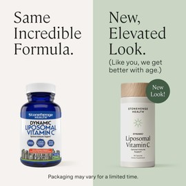 Stonehenge Health Dynamic Liposomal Vitamin C 1500mg - 90 Capsules - Advanced Formula - Phospholipids sourced from Non-GMO Sunflower, Supports Healthy Immune System, Collagen Synthesis & Brain Health