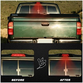 LED Third Brake Light Compatible with 1995-2015 Toyota Tacoma - High Mount Stop Lamp Replacement | Direct Fit, Smoked Lens