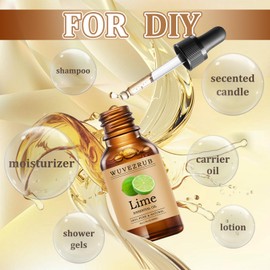 Wuvezrub Lime Essential Oils 60ML, Pure Lime Essential Oil for Aromatherapy Diffuser - 2 Fl Oz