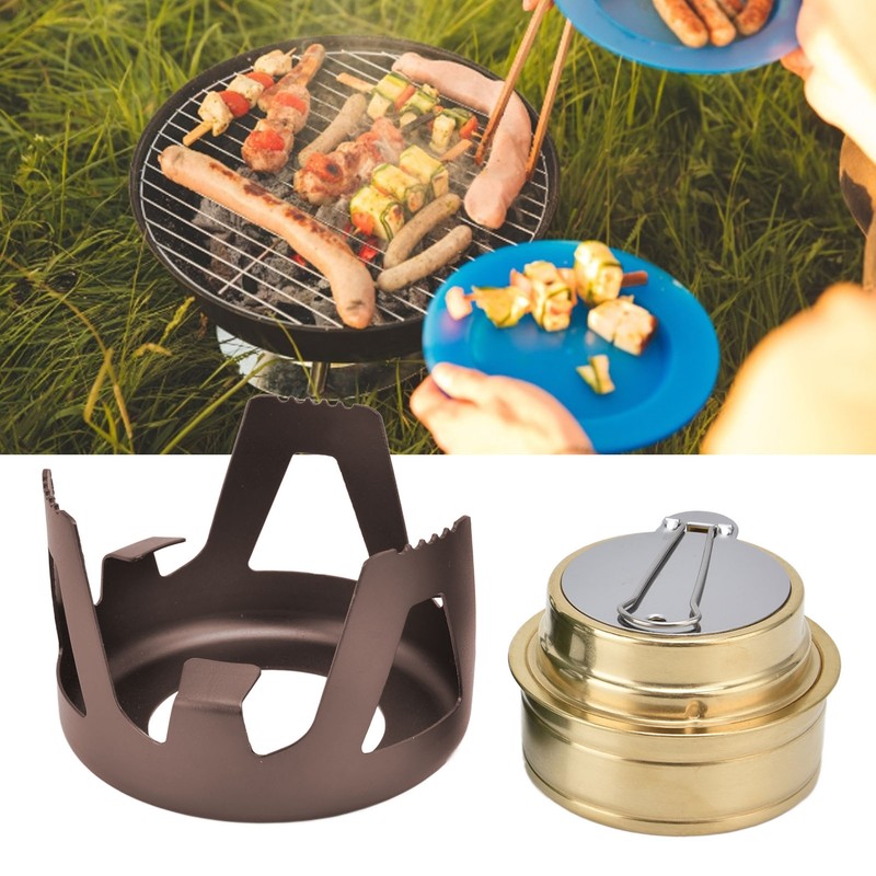 Camping Stove Windproof Vaporizable Portable Liquid Spirit Stove with Stand