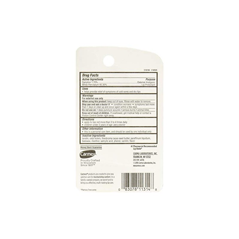 Carmex Classisc Bálsamo labial medicado 0.35 oz (paquete de 4)