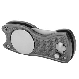 Golf Divot Tool, Ligero Y Portátil Golf Pitchfork Plegable Golf Divot Repair Tool Marcador de Pelotas de Golf Pitchforks Accesorio de Golf(8 * 4 * 2cm-Gris)