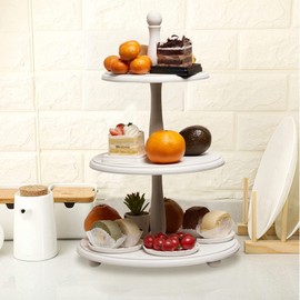 Defined Deco 3 Tiered Tray, Vintage Farmhouse Wooden Serving Tray, Adjustable to Two Tier and Single Tray for Kitchen Island or Rustic Farmhouse Decor