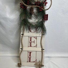 Sold By Kohl’s Christmas Sled Toboggan Noel Decor LARGE Pine Berries Nostalgic Kohl’s Tree