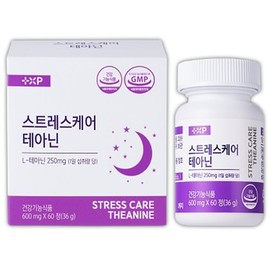 테아닌 스트레스 긴장완화에 도움 건강기능식품, 60정, 1개 L-Theanine Stress Relief Health Supplement, 60 Tablets, 1 Pack