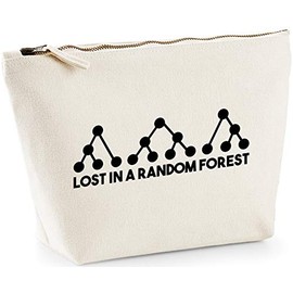 Hippowarehouse Lost in a random forest printed make up cosmetic wash bag 18x19x9cm