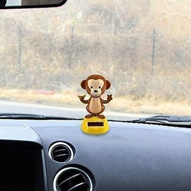 Cute Monkey Solar Power Dancing Monkey Figure for Car Dashboard Desktop Decor Auto Parts Solar Power Kits, Automobile Accessories, Auto Parts