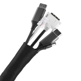 acatana Cable Management Sleeve Cord Organizer Hide Wire Wrap Cover Protector Home Office Desk Under Desk Split Hook Loop 1000mm x 85mm