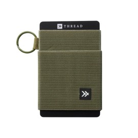 Thread Wallets Ultra Slim Minimalist Card Holder Wallet for Men and Women, Olive, One Size, Casual