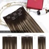 Moresoo Clip Extensions Real Hair Balayage, Remy Double Wefts Clip-In