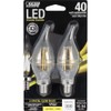 Feit Electric BPCFC40/827/LED/2 Decorative Clear Glass Filament LED Dimmable 40W