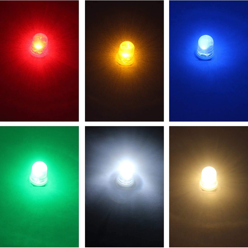 DERA 5pcs/lot E10 Screw Base LED Indicator Light Bulbs Spot