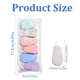 MWUMRCM Correction Roller, Pack of 6 Correction Mouse Correction Tape Mini Correction Tape Ideal for Students Children, Office Working Personal Pocket Correction Tape for Students Office School