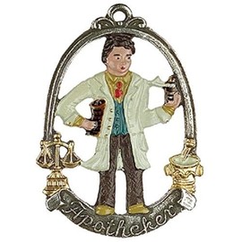 Pharmacist Male German Pewter Christmas Tree Ornament Apotheker Decoration
