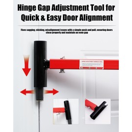 Faitio Door Hinge Adjustment Tool Kit, 4 in1 Hinges Gap Adjusting Wrench for Residential and Commercial Door, Easily Adjust Hinges with .134 Gauge Compatibility