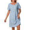 Tugege Women's Nightgown Short Sleeve Sleepshirts House Dress Sleepwear Casual