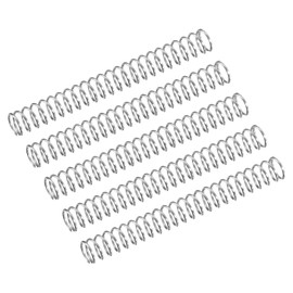 QUARKZMAN Pack of 5 Compression Spring 304 Stainless Steel Compression Springs Spring Spring Coil Spring Steel Spring 4 mm AD 0.4 mm Wire Size 35 mm Free Length Silver Tone