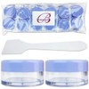 Beauticom® 12 Pieces 10G/10ML Clear Plastic Jars with Lavender Blue
