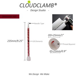 CloudClamb - Epoxy Glue Mixing Nozzle,A/B Glue Mixer,Gluing Applicators, MC9.25" - 18 Element 1:1&1:2,10pcs