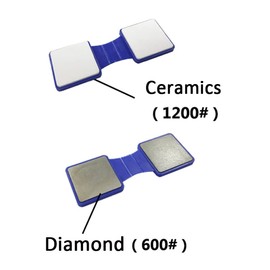 2Pcs Ice Skates Blade Sharpener, Manual Double-Side Skates Edge Sand Grindstone for Sharpening, Grinding and Polishiong