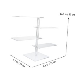 BUGUUYO Spectacle Holder Display Rack Acrylic 4-layer Glasses Showcase Tool for Shop Counter Home Use