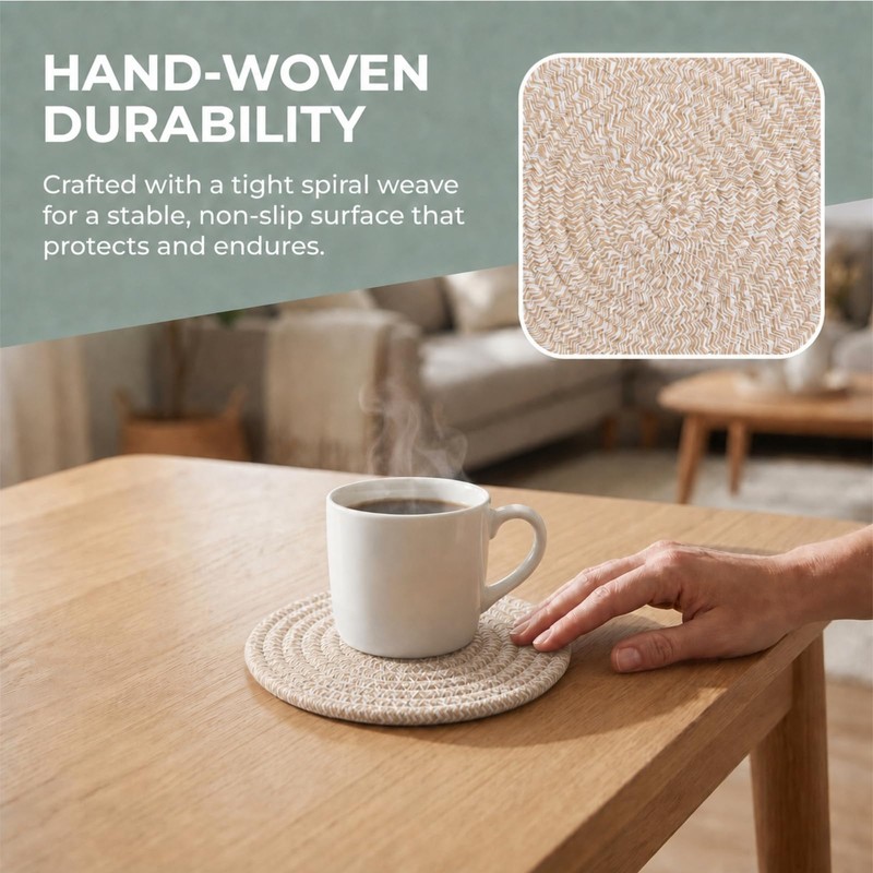 LUUTUUORA 6 Pcs Trivets Set for Hot Dishes, Heat Resistant