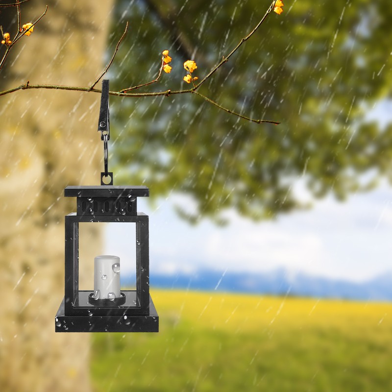 Solar Power Hanging Simulation LED Candle Light for Outdoor Garden