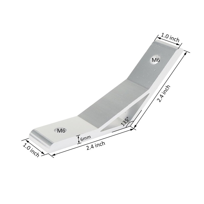 FORRCKY 8Pcs 135 Angle Degree 1010 Aluminum Extrusion Profile Bracket
