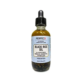 PERFECX Hair Scalp Treatment Oil 2oz Herbal Infused, Ayurvedic (Black Rice Oil)