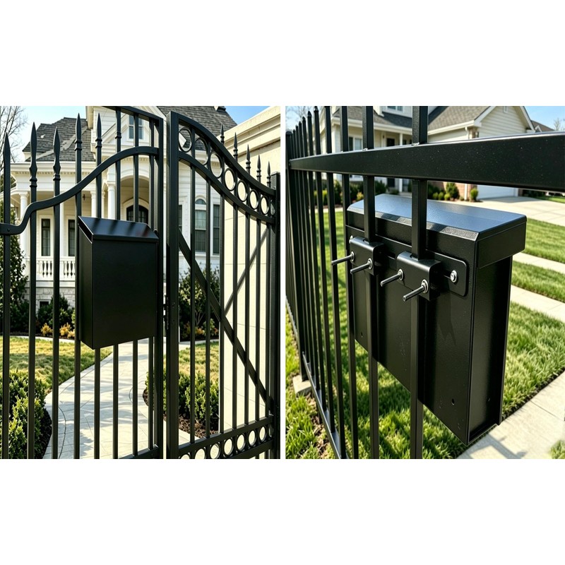 yskjyxgs Fence Mailbox Mounting Bracket,Suitable for Metal Doors and Windows,
