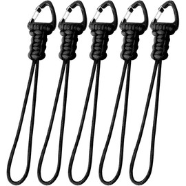 NewBEP 5 Pack Paracord Lanyard Keychain, Triangle Buckle Lock Clip Hook Strap Clasp Parachute Rope Hanging Carabiner for Outdoor Survival Tactical Camping Backpack Fishing