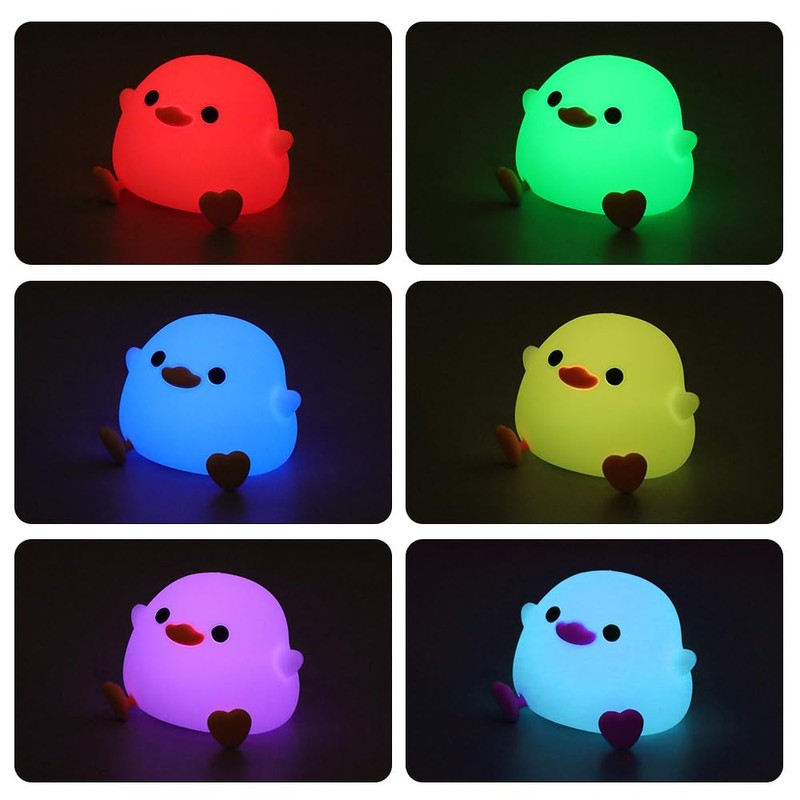 IFTHFOUR DoDo Duck Night Light, LED Cute Silicone Dimmable Nursery