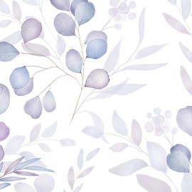VOLEAAR Purple Leaf Peel and Stick Wallpaper Light Purple Contact Paper Botanic Floral Leaf Wall Paper Purple Floral Wallpaper Removable Vinyl for Walls Cabinet Wardrobe Desktop 17.5In x 9.8Ft