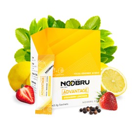 Noobru dvantage Nootropic Delicioso Nootropics Suplemento Cerebral Con 11 Ingredientes Activos Potenciador Cognitivo Natural 20 Sobres De Limonada De 