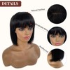 Belaved Short Bob Wig with Bangs Straight Human Hair Natural