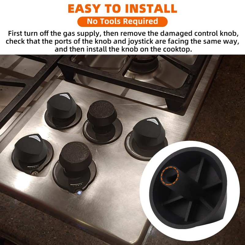 MOTOQUEEN 72731 for Dacor Cooktop Knobs Stove Knob Upgraded ABS