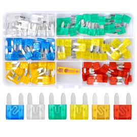 120 pieces standard car fuses, authoritative car fuse, mini car blade fuses set, plug-in fuse blade fuse set with fuse puller for cars, caravans, trucks, motorcycles, 5A/10A/15A/20A/25A/30A
