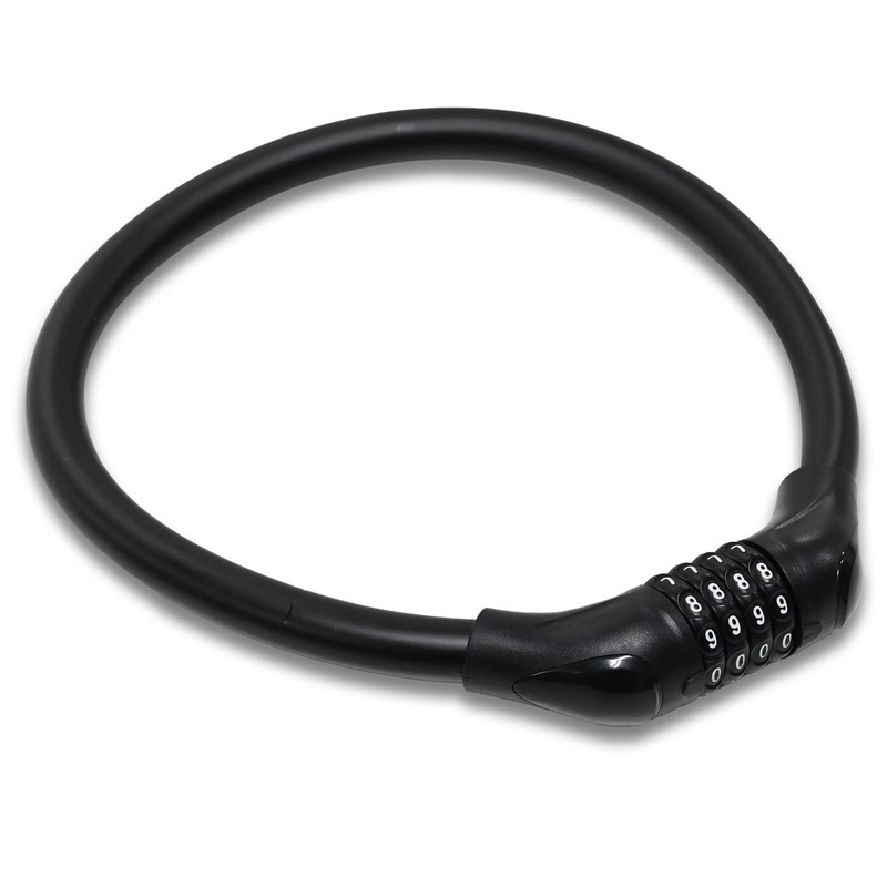 SAGISAKA Extra Thick Dial Lock 23.6 inches (60 cm), Black