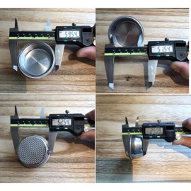 51mm Filter Basket Stainless Steel Portafilter Basket Espresso Handle Basket Compatible with Breville/Delonghi Espresso Maker,Double Cup Filter Basket Replacement