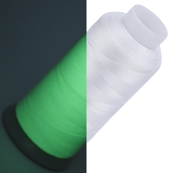 Simthread White Glow in Dark Thread for Embroidery and Sewing