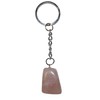 Rose Quartz Tumbled Stone approx. 20-25 mm Key Ring With Chain