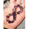 RAYON Top! 3A FLUORITE Sphere & Column bead bracelet for