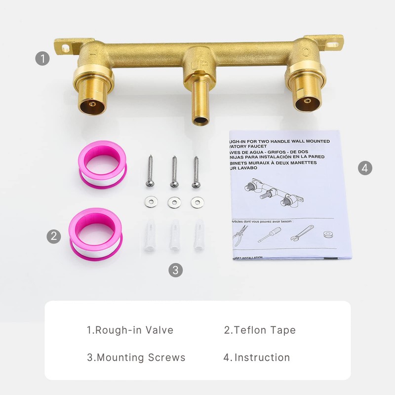 R3500-WL Replacement Rough-in Valve for Delta 2-Handle Wall-Mount Bathroom Faucets