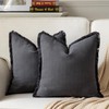 Joyouth Set of 2 Decorative Fringe Throw Pillow Covers Chenille
