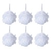 Puf de ducha (malla blanca, 6 unidades, 35 g/piezas)