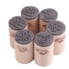CCINEE Cute Wooden Stamp English Study Evaluation Set Encouragement Seal