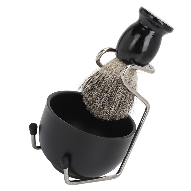 Men Beard Shave Set Brush Stand Foam Bowl Beard Brush