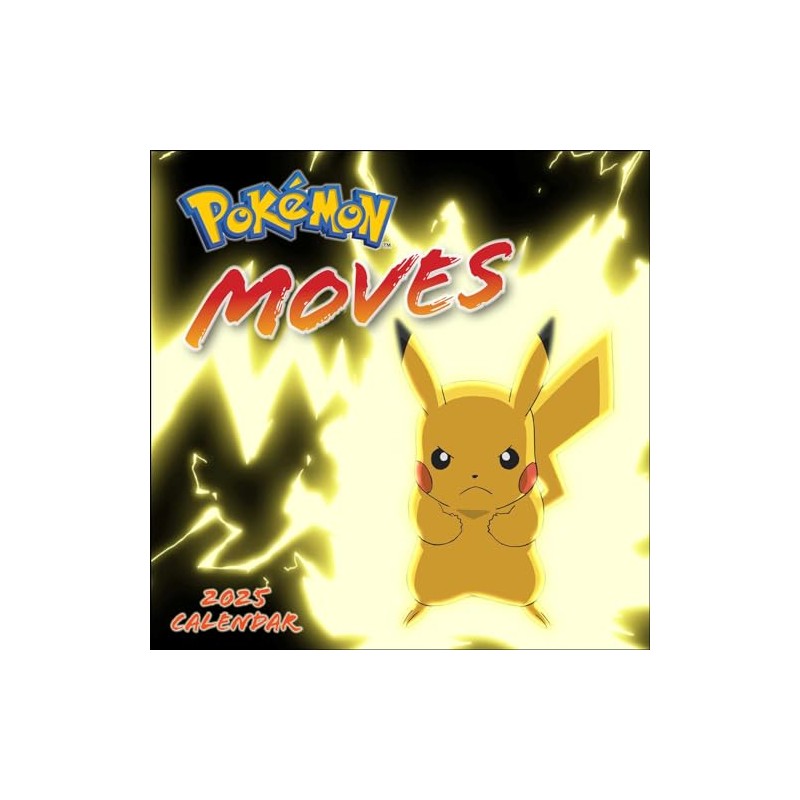 Pokémon Moves 2025 Wall Calendar