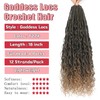 XIIMENALU Boho Faux Locs Crochet Hair 8 Packs Goddess Soft