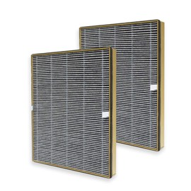 PUREBURG 2-Pack Replacement Combined HEPA with Activated Carbon 2-in-1 Filters Compatible with TaoTronics True HEPA Air Purifier TT-AP002 / VAVA VA-EE008 Air Purifier